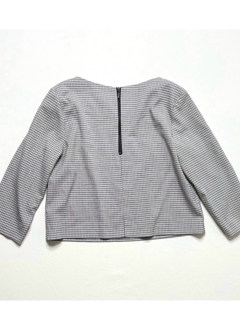 Rachel Roy Black & White Checked Square-Neck Top - Picture 2 of 2